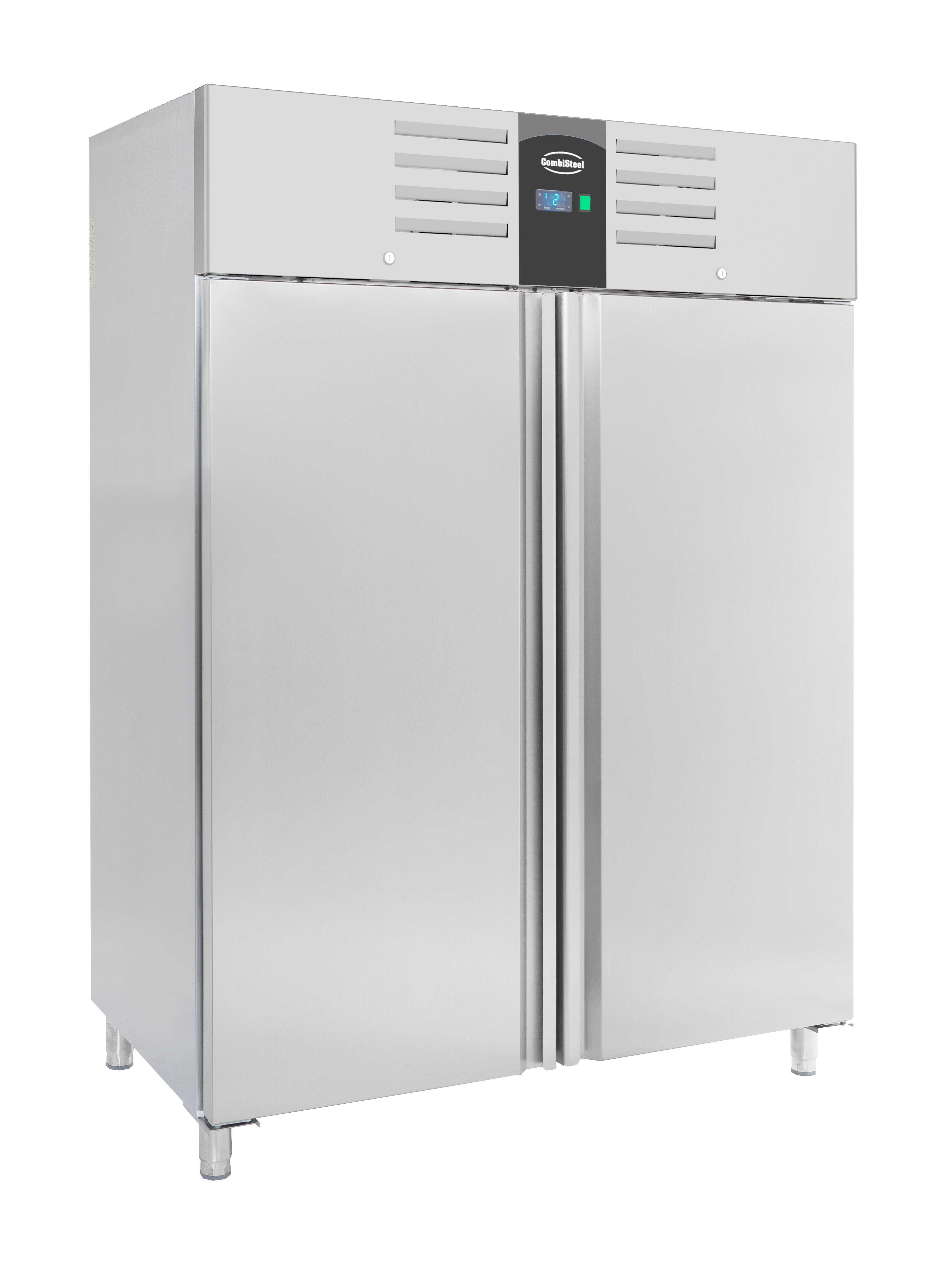 KÜHLSCHRANK EDELSTAHL 2 TÜREN