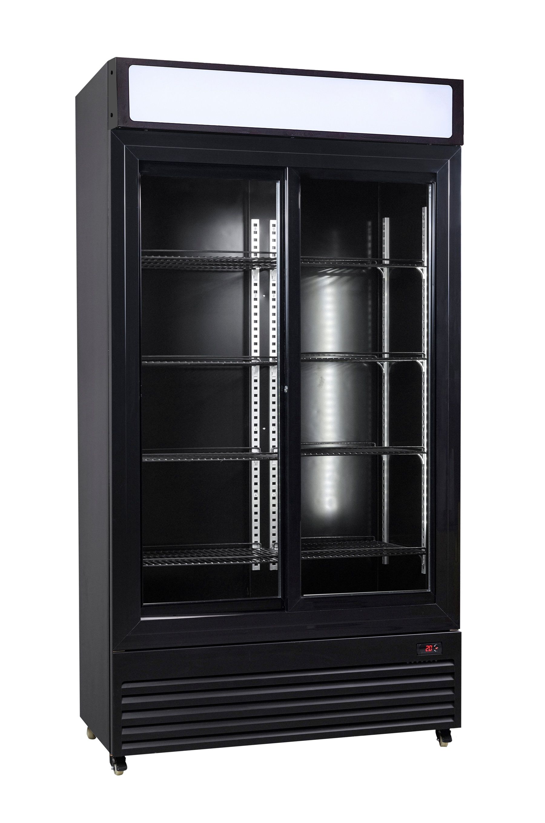 Kühlschrank mit Schiebeglastüren BEZ-780 Sl schwarz