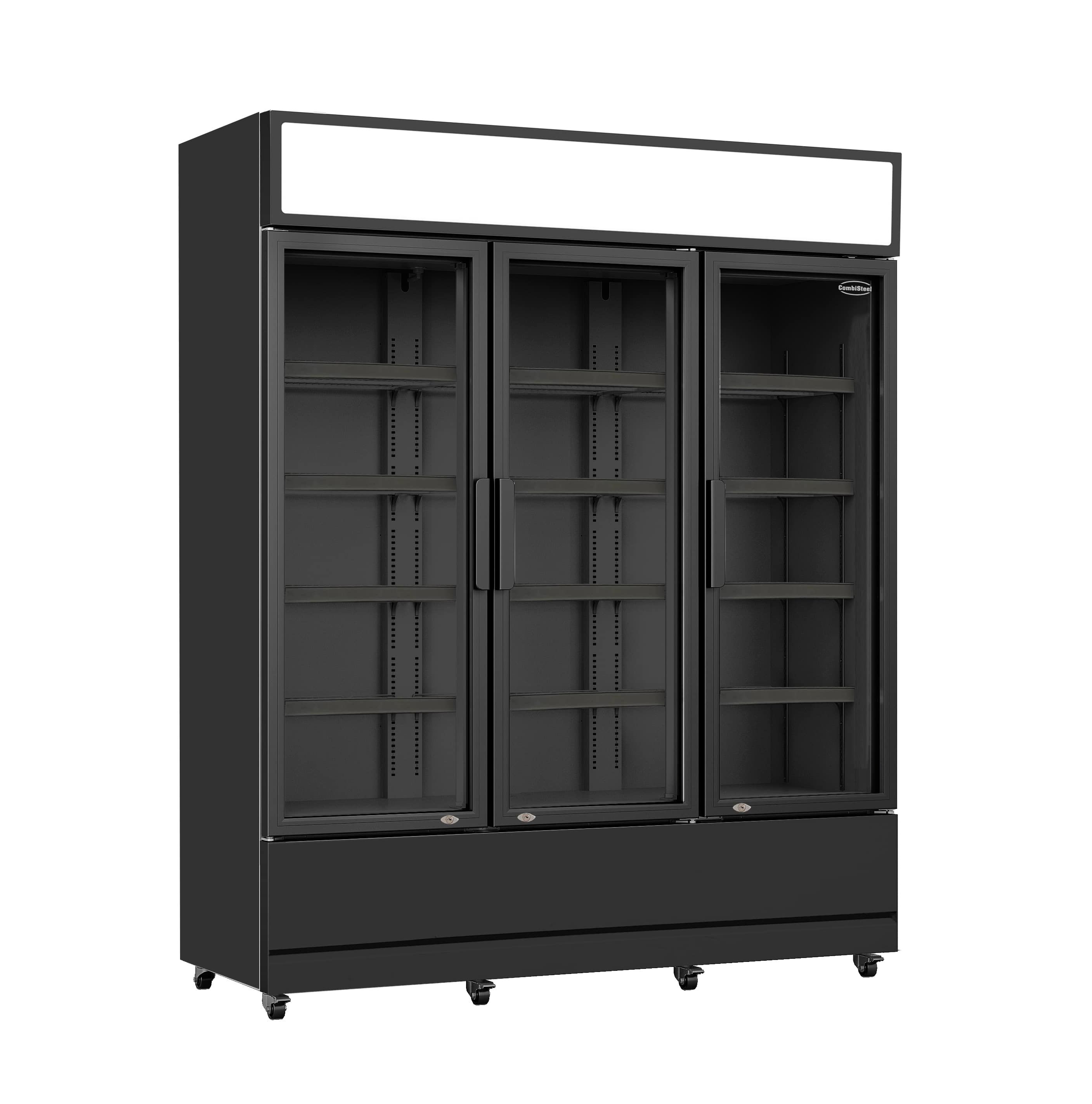 Kühlschrank 3 Glastüren schwarz FCU-1200 Bl