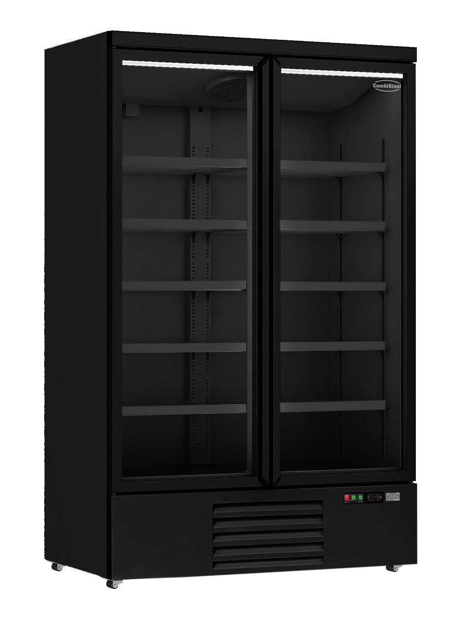 Kühlschrank 2 Glastüren schwarz JDE-1000R Bl