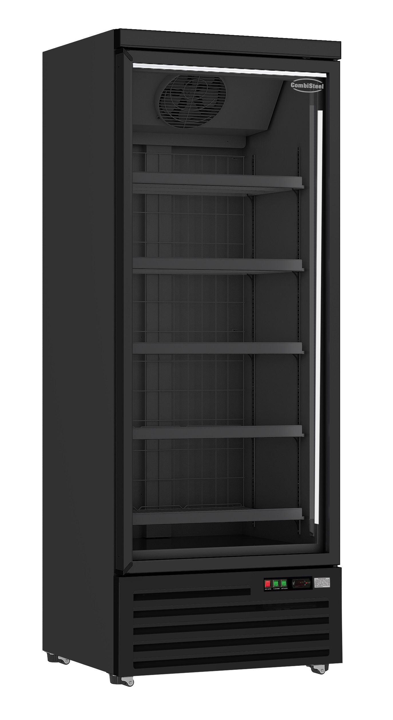Tiefkühlschrank 1 Glastür schwarz JDE-600F Bl