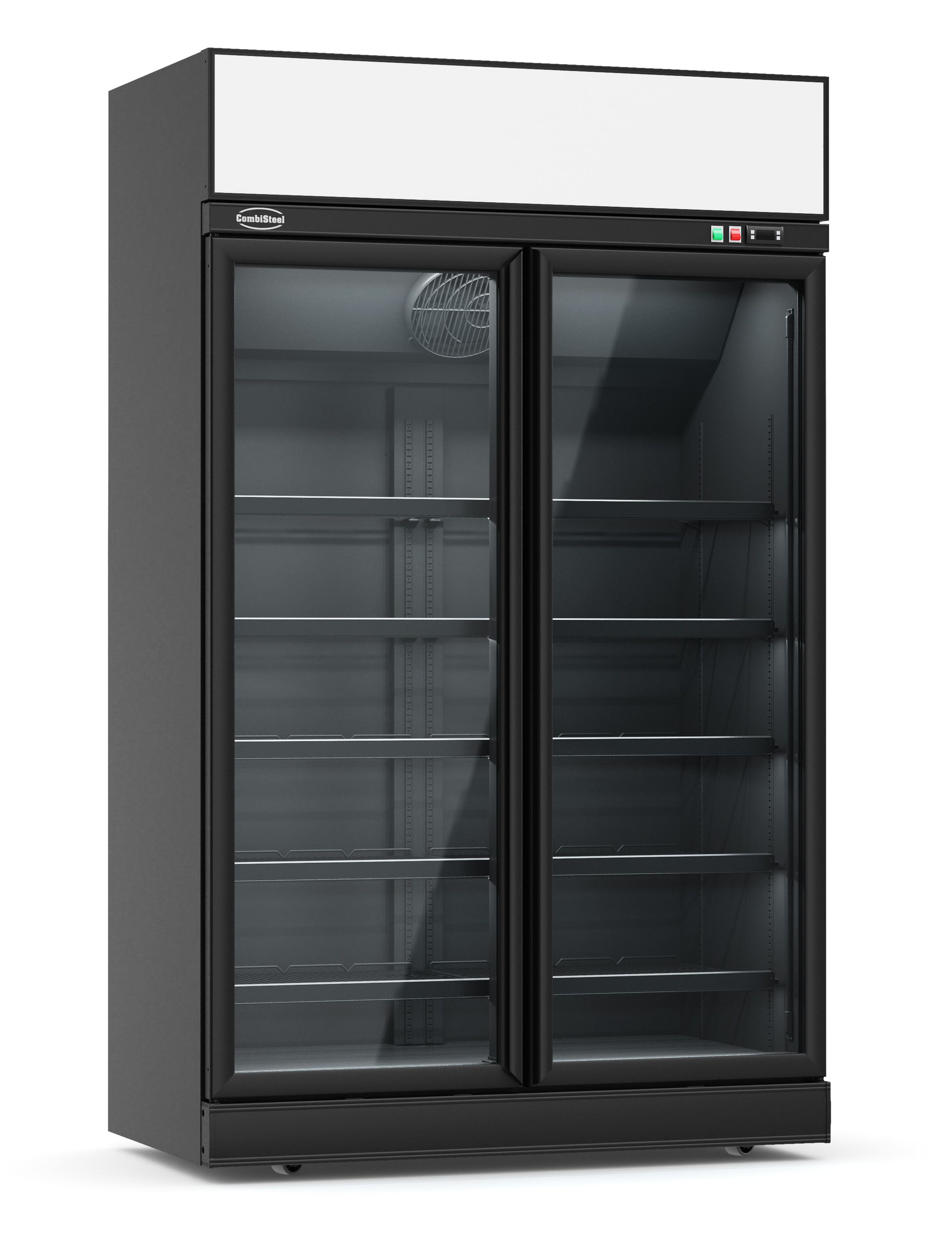 Kühlschrank 2 Glastüren schwarz INS-1000R Bl