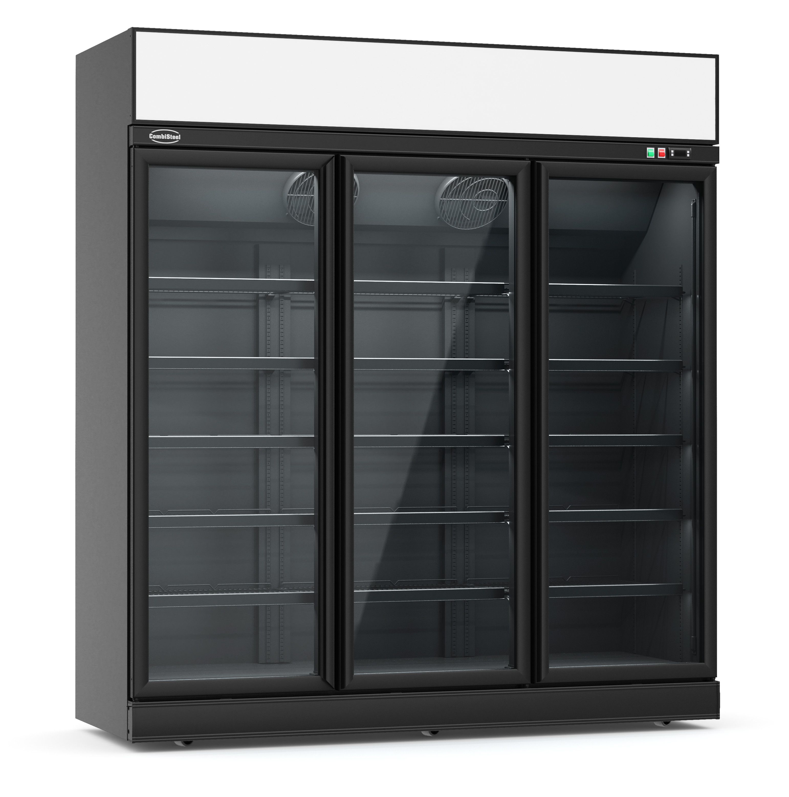 Kühlschrank 3 Glastüren schwarz INS-1530R Bl