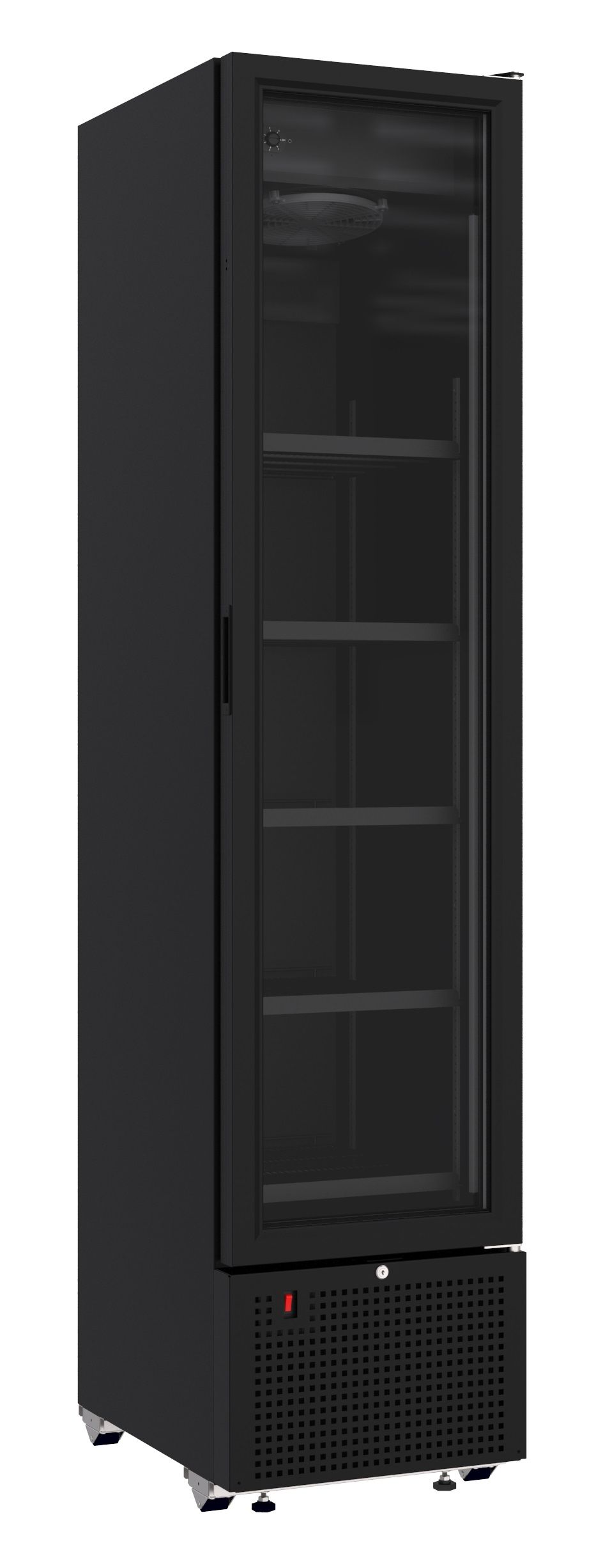 Kühlschrank 1 Glastür schwarz 348L *transport Auf Anfrage*