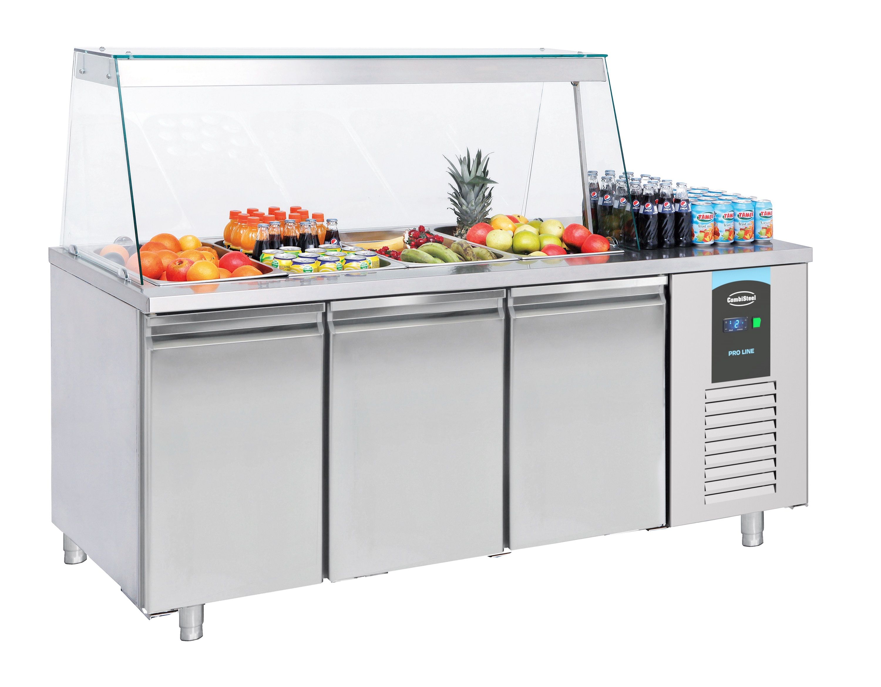 SALADETTE 3 TÜREN 4x 1/1GN BEHÄLTER