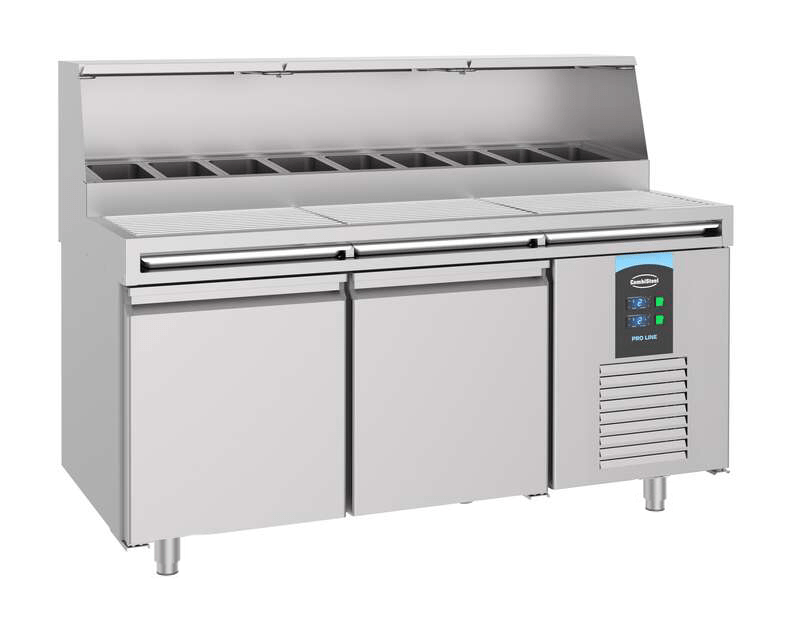 PIZZATISCH 2 TÜREN 9x 1/3GN BEHÄLTER