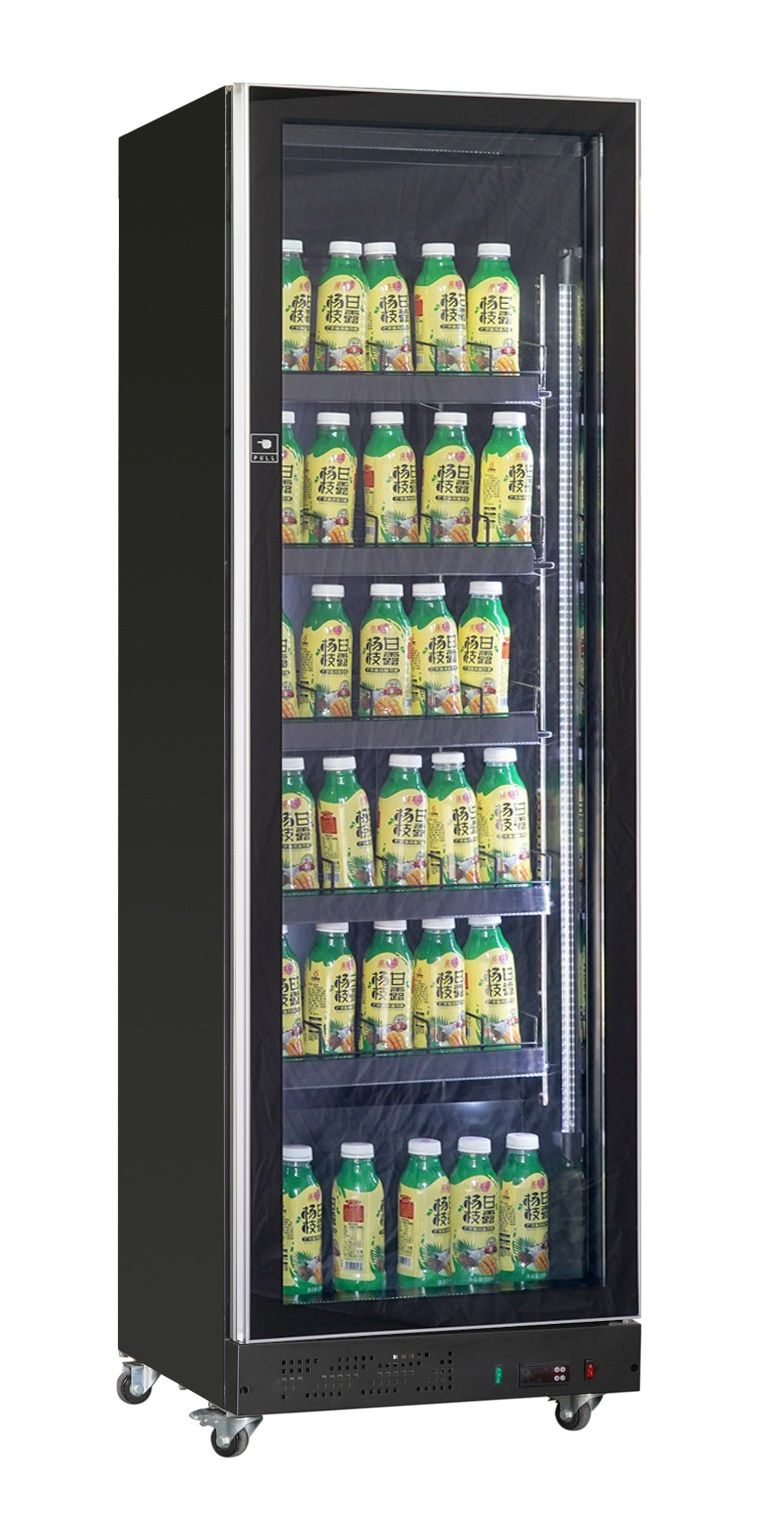 Kühlschrank 1 Glastür schwarz