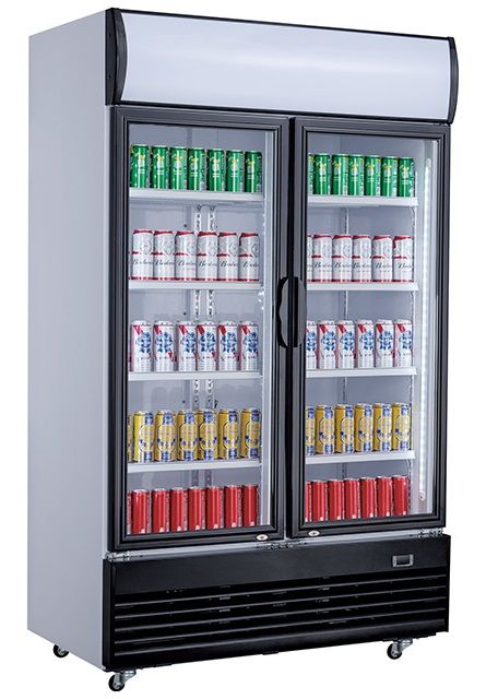 Kühlschrank 2 Glastüren 1000L