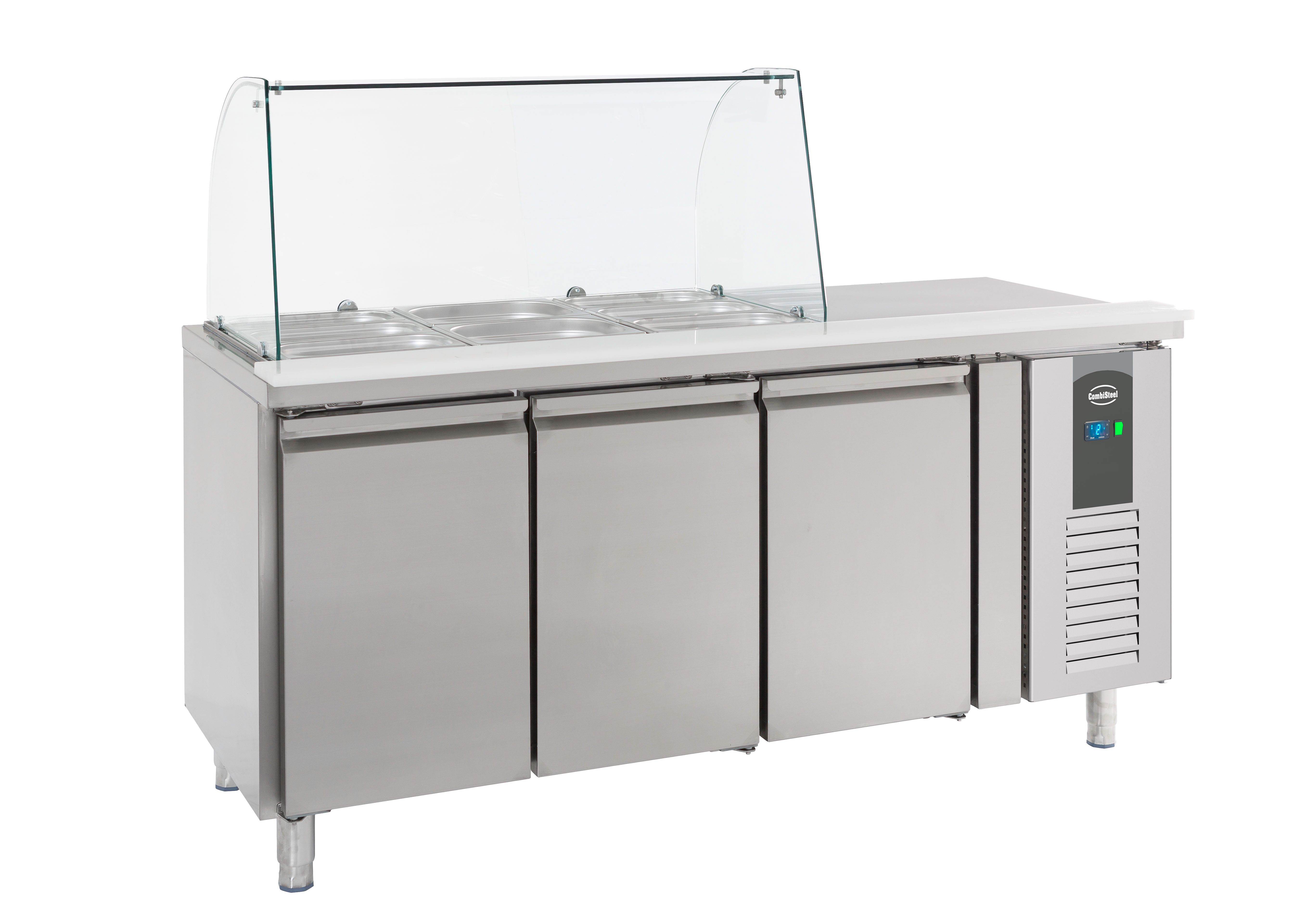 KÜHLTISCH MIT GLAS 3 TÜREN