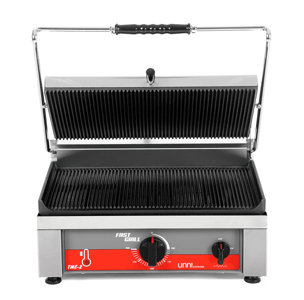 Contact/Panini Grill | Ribbed Surface 460x300 mm (Cast Iron) | 50°C/300°C